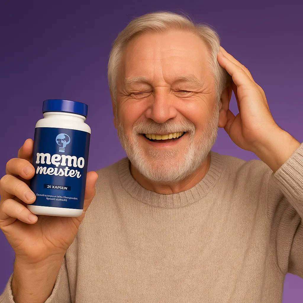 Senior mit Memo Meister